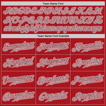 Load image into Gallery viewer, Custom Red Gray-White Authentic Gradient Fashion Baseball Jersey