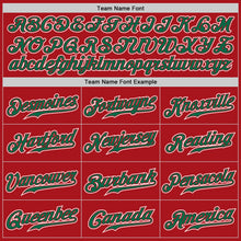 Load image into Gallery viewer, Custom Red Kelly Green-White Authentic Gradient Fashion Baseball Jersey