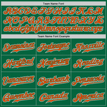 Load image into Gallery viewer, Custom Kelly Green Orange-White Authentic Gradient Fashion Baseball Jersey
