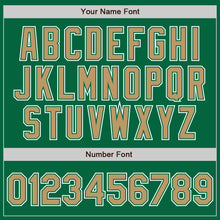 Load image into Gallery viewer, Custom Kelly Green Old Gold-White Authentic Gradient Fashion Baseball Jersey