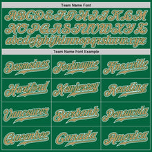Load image into Gallery viewer, Custom Kelly Green Old Gold-White Authentic Gradient Fashion Baseball Jersey