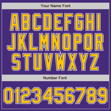 Load image into Gallery viewer, Custom Purple Yellow-White Authentic Gradient Fashion Baseball Jersey