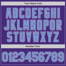 Load image into Gallery viewer, Custom Purple Light Blue-White Authentic Gradient Fashion Baseball Jersey