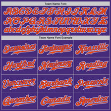 Load image into Gallery viewer, Custom Purple Orange-White Authentic Gradient Fashion Baseball Jersey