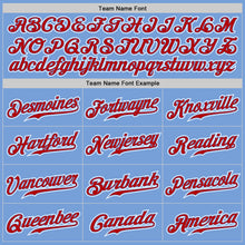 Load image into Gallery viewer, Custom Light Blue Red-White Authentic Gradient Fashion Baseball Jersey