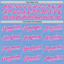 Load image into Gallery viewer, Custom Light Blue Pink-White Authentic Gradient Fashion Baseball Jersey