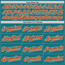 Load image into Gallery viewer, Custom Teal Orange-White Authentic Gradient Fashion Baseball Jersey