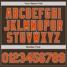 Load image into Gallery viewer, Custom Brown Orange-White Authentic Gradient Fashion Baseball Jersey
