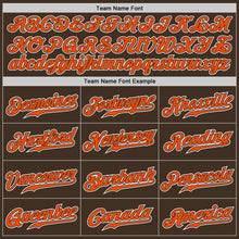 Load image into Gallery viewer, Custom Brown Orange-White Authentic Gradient Fashion Baseball Jersey