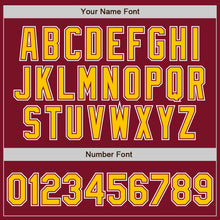 Load image into Gallery viewer, Custom Crimson Yellow-White Authentic Gradient Fashion Baseball Jersey