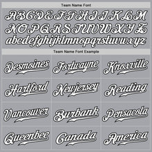 Load image into Gallery viewer, Custom Gray White Steel Gray-Black Authentic Fade Fashion Baseball Jersey