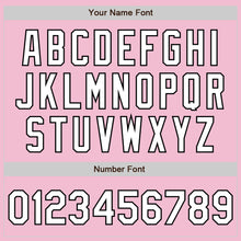 Load image into Gallery viewer, Custom Light Pink White-Black Authentic Fade Fashion Baseball Jersey