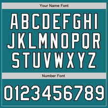 Load image into Gallery viewer, Custom Teal White-Black Authentic Fade Fashion Baseball Jersey
