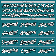 Load image into Gallery viewer, Custom Teal White-Black Authentic Fade Fashion Baseball Jersey