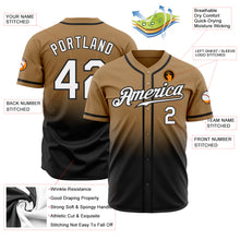 Load image into Gallery viewer, Custom Old Gold White-Black Authentic Fade Fashion Baseball Jersey