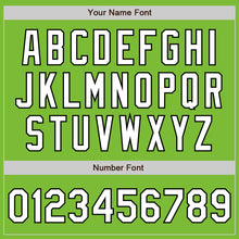 Load image into Gallery viewer, Custom Neon Green White-Black Authentic Fade Fashion Baseball Jersey