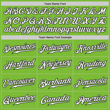 Load image into Gallery viewer, Custom Neon Green White-Black Authentic Fade Fashion Baseball Jersey