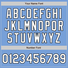 Load image into Gallery viewer, Custom Light Blue White-Black Authentic Fade Fashion Baseball Jersey