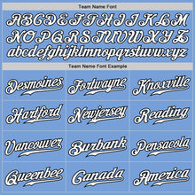 Load image into Gallery viewer, Custom Light Blue White-Black Authentic Fade Fashion Baseball Jersey