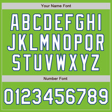 Load image into Gallery viewer, Custom Neon Green White-Royal Authentic Fade Fashion Baseball Jersey