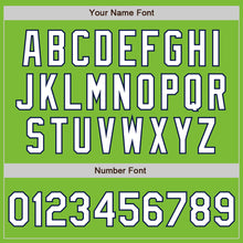 Load image into Gallery viewer, Custom Neon Green White-Navy Authentic Fade Fashion Baseball Jersey