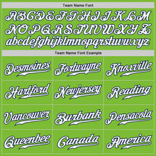 Load image into Gallery viewer, Custom Neon Green White-Navy Authentic Fade Fashion Baseball Jersey