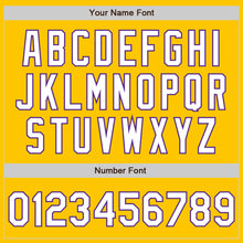 Load image into Gallery viewer, Custom Yellow White-Purple Authentic Fade Fashion Baseball Jersey