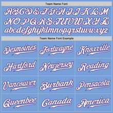 Load image into Gallery viewer, Custom Light Blue White-Purple Authentic Fade Fashion Baseball Jersey