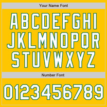Load image into Gallery viewer, Custom Yellow White-Kelly Green Authentic Fade Fashion Baseball Jersey