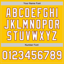 Load image into Gallery viewer, Custom Yellow White-Crimson Authentic Fade Fashion Baseball Jersey