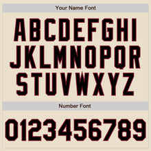 Load image into Gallery viewer, Custom Cream Black-Crimson Authentic Fade Fashion Baseball Jersey