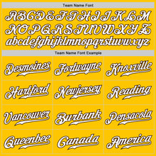 Load image into Gallery viewer, Custom Yellow White-Brown Authentic Fade Fashion Baseball Jersey