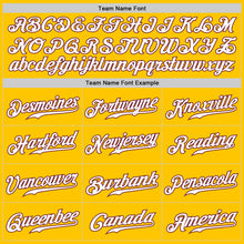 Load image into Gallery viewer, Custom Yellow White-Burgundy Authentic Fade Fashion Baseball Jersey