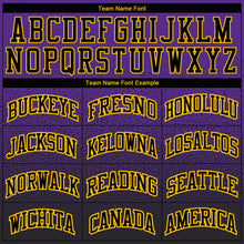 Load image into Gallery viewer, Custom Stitched Purple Black-Gold Fade Fashion Sports Pullover Sweatshirt Hoodie