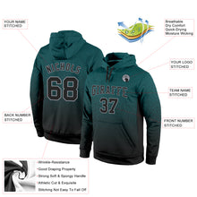 Load image into Gallery viewer, Custom Stitched Midnight Green Black-Gray Fade Fashion Sports Pullover Sweatshirt Hoodie
