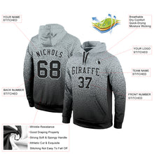 Load image into Gallery viewer, Custom Stitched Silver Black Fade Fashion Sports Pullover Sweatshirt Hoodie