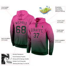 Load image into Gallery viewer, Custom Stitched Pink Green Fade Fashion Sports Pullover Sweatshirt Hoodie