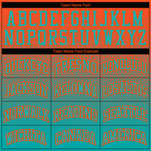 Load image into Gallery viewer, Custom Stitched Orange Aqua Fade Fashion Sports Pullover Sweatshirt Hoodie