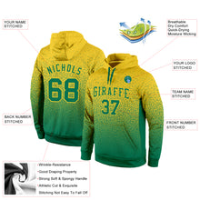 Load image into Gallery viewer, Custom Stitched Gold Kelly Green Fade Fashion Sports Pullover Sweatshirt Hoodie