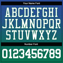 Load image into Gallery viewer, Custom Stitched Royal White-Kelly Green Fade Fashion Sports Pullover Sweatshirt Hoodie