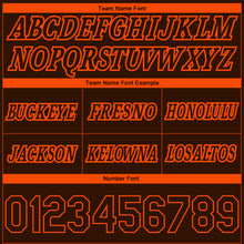 Load image into Gallery viewer, Custom Brown Orange Pinstripe Fade Fashion Authentic Basketball Shorts