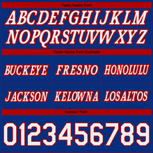 Load image into Gallery viewer, Custom Royal White-Red Pinstripe Fade Fashion Authentic Basketball Shorts