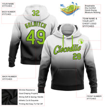 Load image into Gallery viewer, Custom Stitched White Neon Green-Black Fade Fashion Sports Pullover Sweatshirt Hoodie