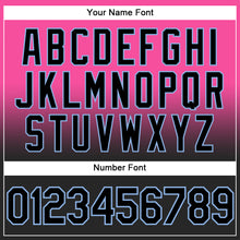 Load image into Gallery viewer, Custom Stitched Pink Black-Light Blue Fade Fashion Sports Pullover Sweatshirt Hoodie