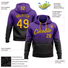 Load image into Gallery viewer, Custom Stitched Purple Gold-Black Fade Fashion Sports Pullover Sweatshirt Hoodie