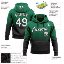 Load image into Gallery viewer, Custom Stitched Kelly Green White-Black Fade Fashion Sports Pullover Sweatshirt Hoodie