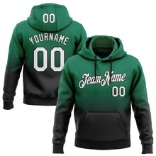 Load image into Gallery viewer, Custom Stitched Kelly Green White-Black Fade Fashion Sports Pullover Sweatshirt Hoodie