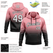 Load image into Gallery viewer, Custom Stitched Medium Pink White-Black Fade Fashion Sports Pullover Sweatshirt Hoodie