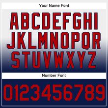 Load image into Gallery viewer, Custom Stitched White Red-Navy Fade Fashion Sports Pullover Sweatshirt Hoodie