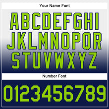 Load image into Gallery viewer, Custom Stitched White Neon Green-Navy Fade Fashion Sports Pullover Sweatshirt Hoodie